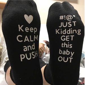 Keep calm and push labor and delivery socks